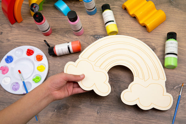 Kids Art Paint Party Wood Cutout Kit