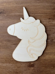 Unicorn Wood Cutout