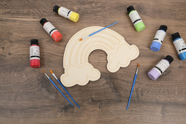 Kids Art Paint Party Wood Cutout Kit